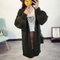 Cardigan Largo de Punto para Mujer con Mangas Farol - Suéter Poncho Casual Otoño Invierno