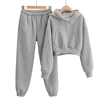 Conjunto Deportivo Dos Piezas de Cachemira - Sudadera Holgada y Pantalón para Correr - Image 44