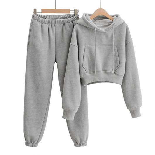 Conjunto Deportivo Dos Piezas de Cachemira - Sudadera Holgada y Pantalón para Correr - Image 44