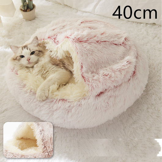 Cama 2 en 1 para Perros y Gatos - Cama Cálida de Felpa Suave Tipo Casa - Image 57