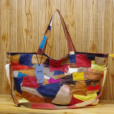 Bolso Grande de Cuero Cosido a Mano - Image 7