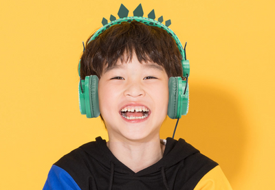 Auriculares Infantiles Dinosaurio Verde - Image 2