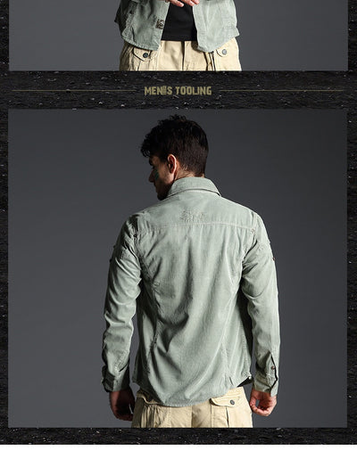 Camisa de Trabajo Talla Grande para Hombre - Algodón Manga Larga Deportiva - Image 8
