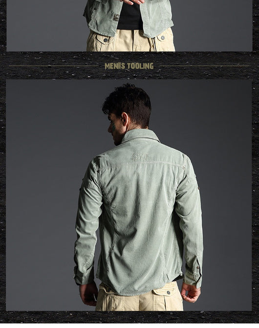 Camisa de Trabajo Talla Grande para Hombre - Algodón Manga Larga Deportiva - Image 8