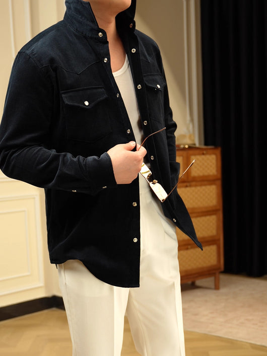 Camisa Casual de Negocios para Hombre en Algodón Puro con Tejido Texturizado - Image 11