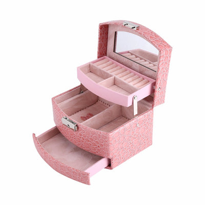 Organizador de Joyería y Maquillaje de 3 Niveles en Cuero - Estuche de Almacenamiento Premium - Image 4
