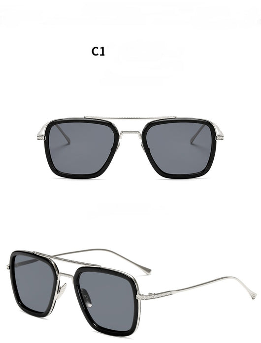 Gafas de Sol Cuadradas Metal para Hombre - Estilo Moderno Iron - Image 4