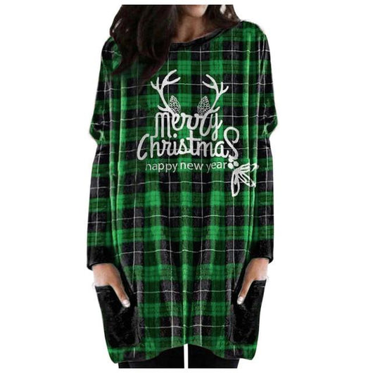 Playera Manga Larga Cuadros Otoñales Navideños - Image 9