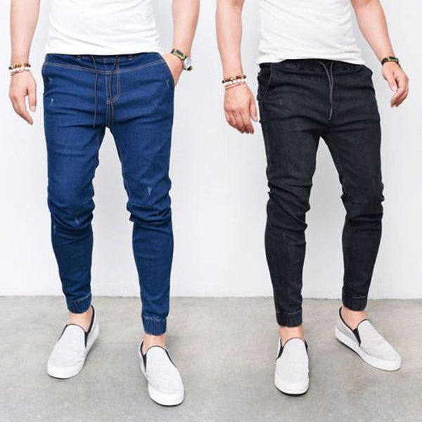 Pantalones Denim Elásticos con Cintura Ajustable