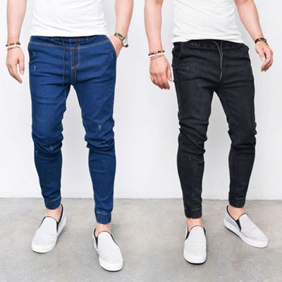 Pantalones Denim Elásticos con Cintura Ajustable