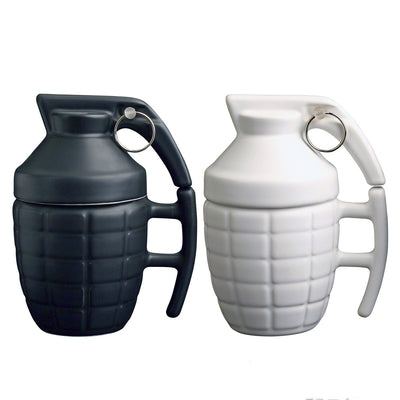 Taza de Cerámica Estilo Granada con Tapa - Diseño Militar Único - Image 8