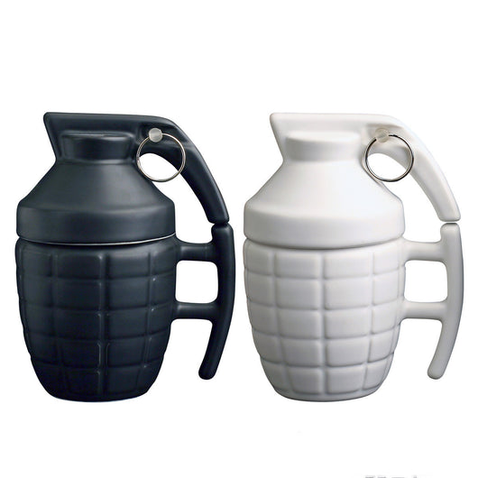 Taza de Cerámica Estilo Granada con Tapa - Diseño Militar Único - Image 8