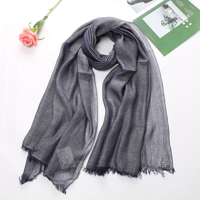 Pañuelo Tie-dye de Algodón y Lino para Mujer - Diseño Plisado Transpirable - Image 25