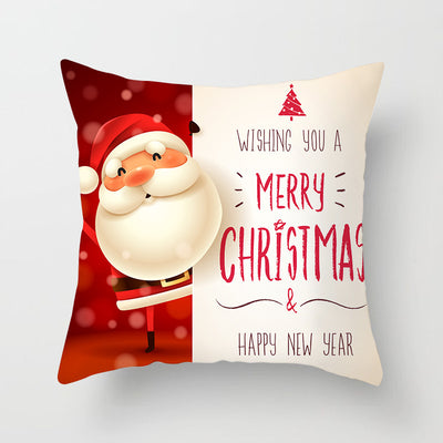 Funda de Almohada Navideña con Diseño de Muñeco de Nieve