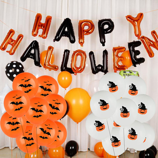 Juego de 10 Globos de Látex con Diseños de Halloween - Image 10