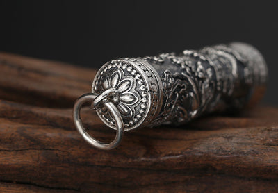 Dije Buda Plata 925 Patrón Dragón Tenglong - Colgante Espiritual Artesanal - Image 15