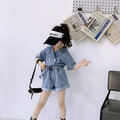 Chaqueta de Trabajo Infantil Estilo Coreano con Solapa Recta - Image 5