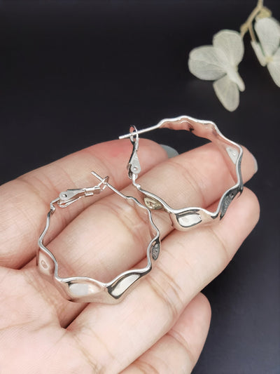 Aretes Grandes de Plata 925 Circulares Personalizados Estilo Exagerado - Image 7