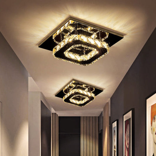 Lámpara de Techo LED Minimalista con Cristal - Image 13