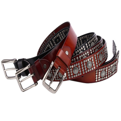 Cinturón Punk de Cuero Genuino con Remaches - Image 12