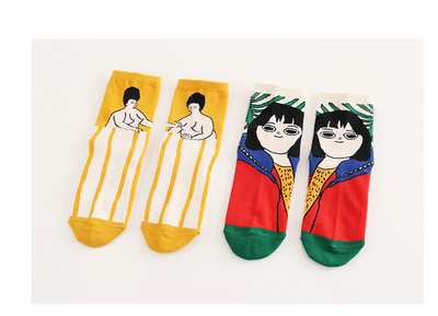 Calcetines Divertidos para Mujer con Diseños de Caricaturas - Cómodos para Casa y Verano