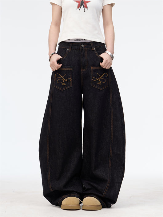 Jeans de Calle Americana con Bolsillos Bordados Inside-Out - Image 9