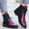 Botas Mujer Talla Grande Punta Fina con Tira Combinada