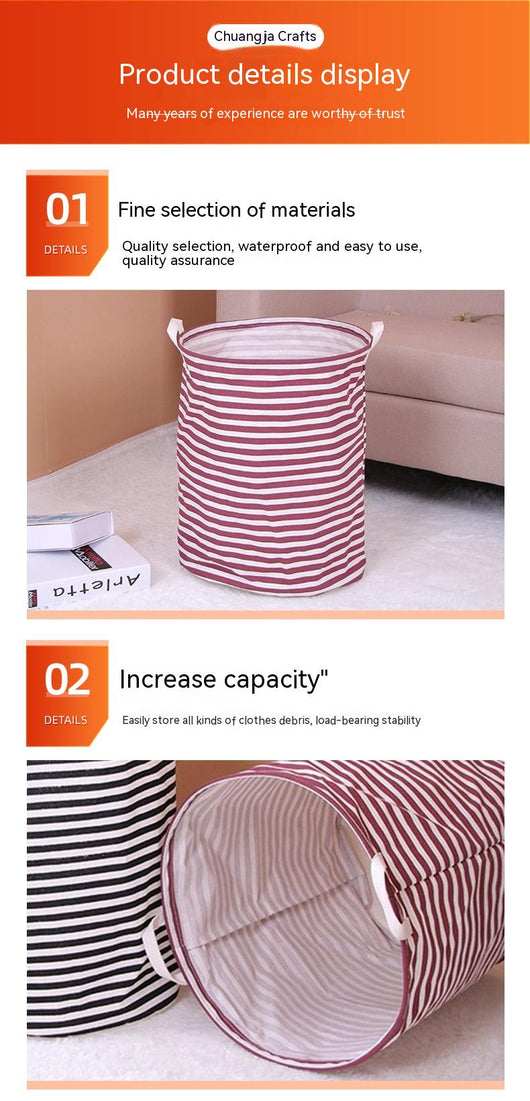 Cesto de Almacenamiento Plegable con Asas Dobles - Organizador de Ropa y Juguetes - Image 6