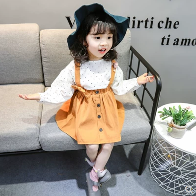 Vestido Princesa Coreano para Niña con Tirantes Ajustables - Image 3