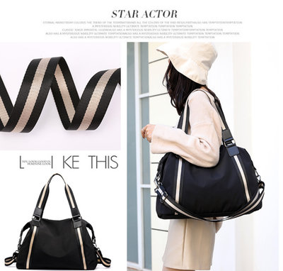 Bolsa de Viaje Plegable para Mujer - Diseño a Rayas Coreano - Image 10