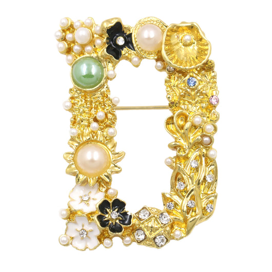 Broche Personalizado con Iniciales en Perlas - Alfiler Elegante para Mujer - Image 43