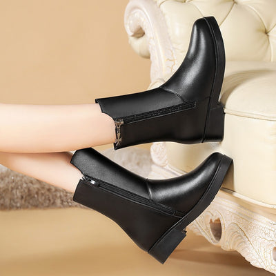 Botas de Mujer con Tacón Grueso y Forro de Terciopelo Acolchado - Image 3