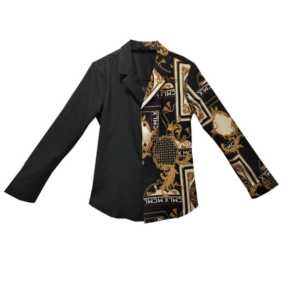 Camiseta Manga Larga Slim Fit Estilo Coreano para Hombre