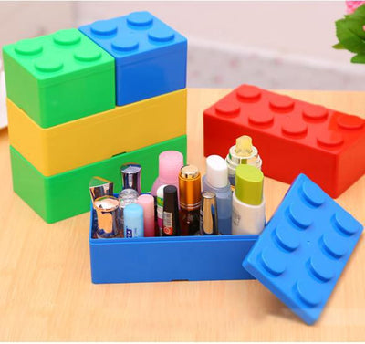 Bloques de Construcción Apilables con Cajas de Almacenamiento Rectangular
