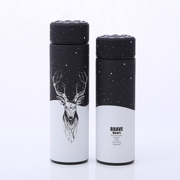 Taza Térmica de Acero Inoxidable Diseño Ciervo Starlight - Regalo Perfecto