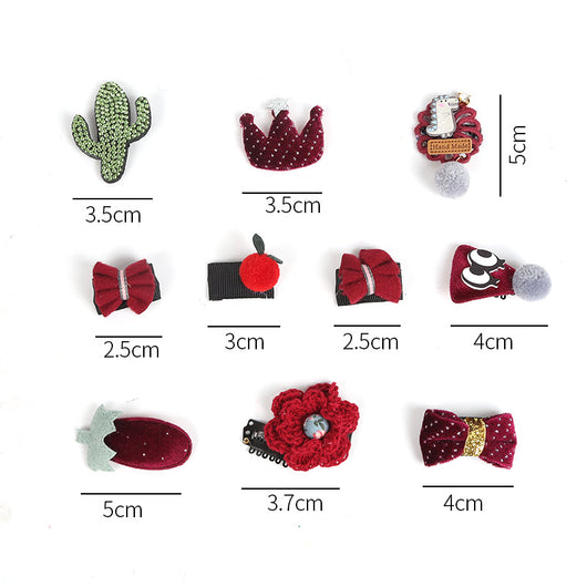 Set de 10 Pasadores para Niña - Colores Variados - Image 2
