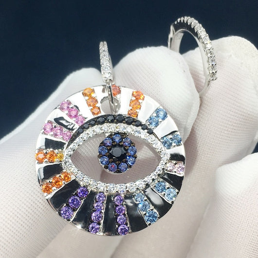 Aretes de Plata 925 con Diamantes de Colores - Diseño Europeo Hipoalergénico - Image 4