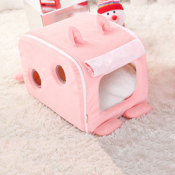 Casa Térmica para Mascotas con Cama Acolchada - Refugio Cálido Invierno