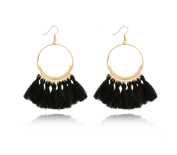 Aretes Colgantes Circulares Elegantes - Image 4