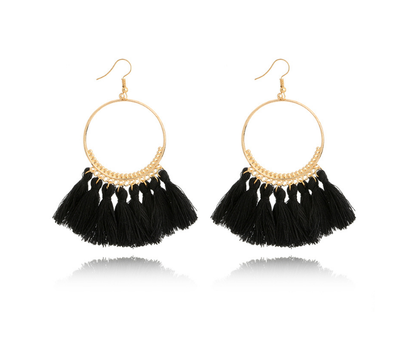 Aretes Colgantes Circulares Elegantes - Image 4