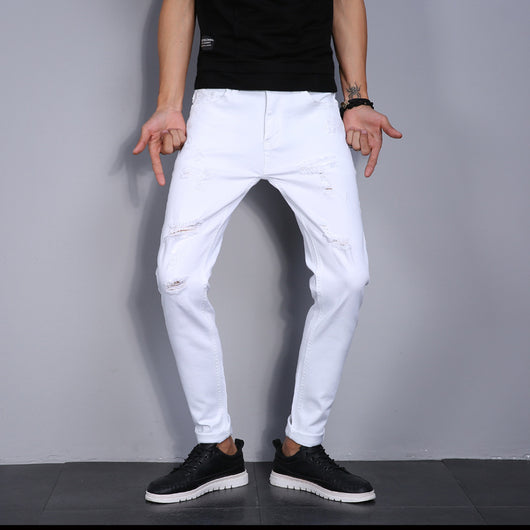 Jeans Slim Fit Elásticos Blancos para Jóvenes - Image 2