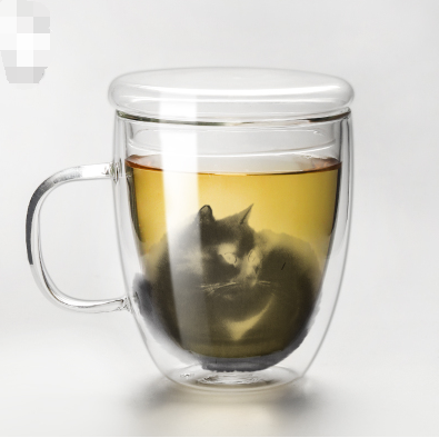 Taza Térmica de Vidrio Soplado con Diseño de Gato - Doble Aislamiento - Image 17