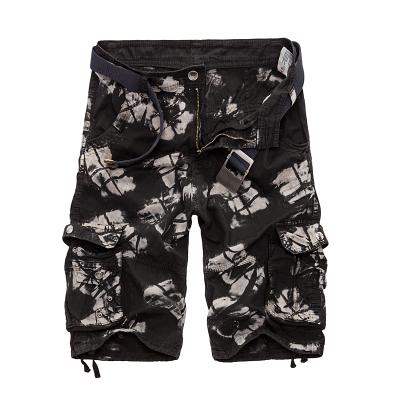 Pantalones Cortos Cargo Camuflaje con Cinturón y Múltiples Bolsillos - Image 3