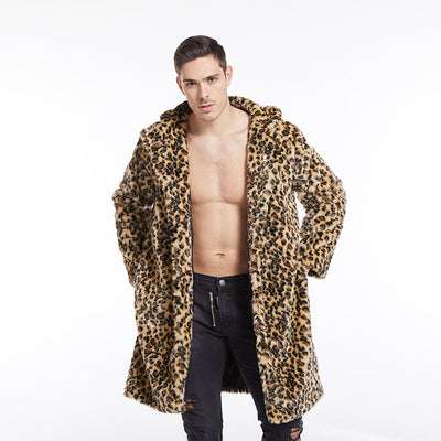 Saco Estampado Leopardo con Solapa Grande para Hombre - Image 7