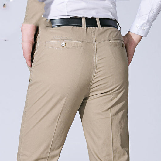 Pantalones Casuales Rectos Sueltos Cintura Alta para Hombre Maduro - Image 13