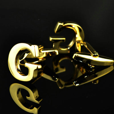 Gemelos de Letras Chapados en Oro 14K A-Z - Image 43