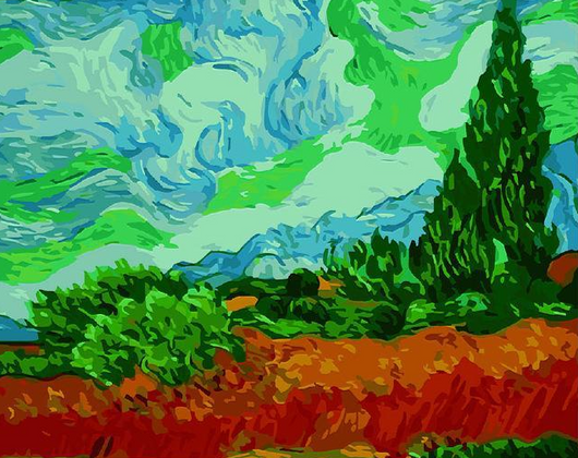 Kit de Pintura por Números Digital - La Noche Estrellada sobre el Ródano de Van Gogh - Image 8