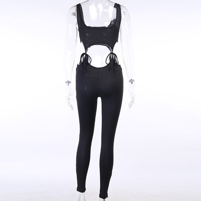 Pantalón deportivo con cortes y cordones ajustables - Image 14