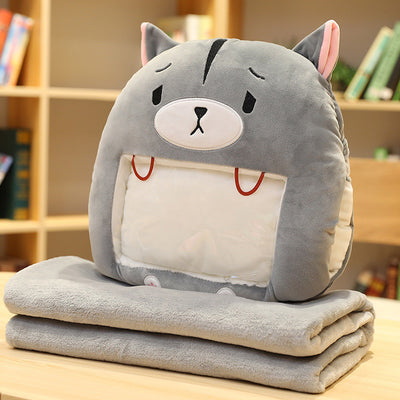 Almohada Térmica Multiusos con Bolsillo para Celular y Manta Integrada - Image 10