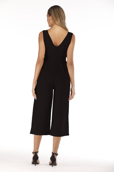 Jumpsuit con Escote en V, Halter y Cinturón - Image 10
